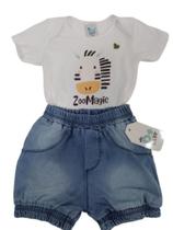 Conjunto Bermuda + Body Luxo Bebê Menino Verão D+ Baby 60235