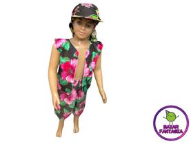 Conjunto bermuda colete menino chita carnaval