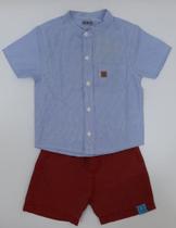 Conjunto Bermuda e Camisa Vermelho Ref D192641 Tam 2