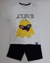 Conjunto Bermuda e T Shirt Branco Ref D192611 Tam 3