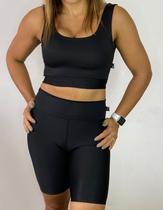 Conjunto Bermuda e Top com Bojo Removível Semi Poliamida