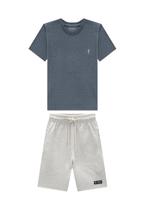 Conjunto Bermuda Infantil Menino Onda Marinha