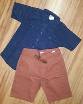 Conjunto bermuda sarja e cinto