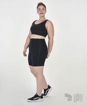 Conjunto Bermuda+Top Plus Size Alto Giro Preto M+ (50/52) Conjunto Bermuda+Top Plus Size Alto Giro Preto M+ (50/52)
