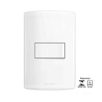 Conjunto Bianco Pró 4x2 interruptor simples branco Alumbra
