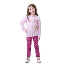 Conjunto Bicho Bagunca Moletom Ziper Com Estampa De Onca