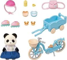 Conjunto Bicicleta E Patins Menina Panda Sylvanian Families 5652