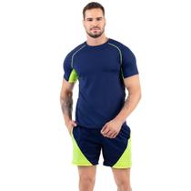 Conjunto Bicolor Básico Kit Masculino Dry Fit Anti Suor Novo