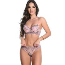 Conjunto Bicolor Fio Duplo com Renda e Lacinho - GB 20