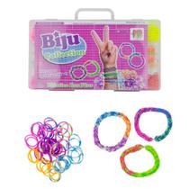 Conjunto Biju Collection Elásticos Box Plus Fazer Pulseiras DMT6694 DM Toys