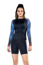 Conjunto Bike Feminino Blusa Manga Longa e Bermuda Refletiva Proteção UV - Elite - Pitu Baby
