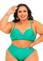 Conjunto Biquin Plus Size- Detalhe Corrente nas Alças Conjunto Biquin Plus Size- Detalhe Corrente nas Alças