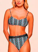 Conjunto Biquíni Água Doce 17541 Feminino Hot Pants Estampado Microfibra T. P/GG Conjunto Biquíni Água Doce 17541 Feminino Hot Pants Estampado Microfibra T. P/GG