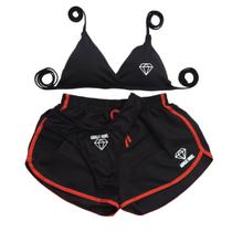 Conjunto Biquíni Asa Delta Refletivo + Short - GRINGAS MODEL