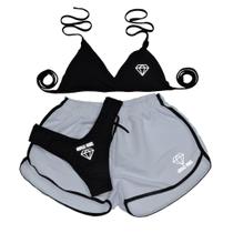 Conjunto Biquíni Asa Delta Refletivo + Short Tactel Conjunto Biquíni Asa Delta Refletivo + Short Tactel