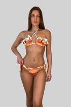 Conjunto biquíni babados rastros zodíaco Conjunto biquíni babados rastros zodíaco