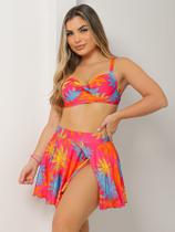 Conjunto Biquini Bojo Sustentação Saia Saída de Praia Verão Conjunto Biquini Bojo Sustentação Saia Saída de Praia Verão