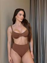 Conjunto Biquíni Busto Retro Calcinha Hot Pant Folhado - Luar