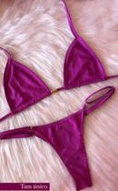 Conjunto biquini cor roxo tamanho m tecido gelado Conjunto biquini cor roxo tamanho m tecido gelado