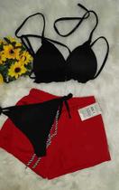 Conjunto Biquíni Cortininha Com Bojo + Short Conjunto Biquíni Cortininha Com Bojo + Short