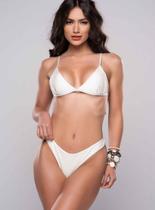 Conjunto biquini cortininha fixa fts - off white Conjunto biquini cortininha fixa fts - off white