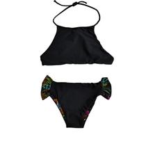Conjunto Biquini Cropped Amarração Bombom Tanga Juvenil Dupla Face Arsiè