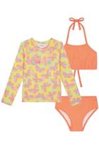 Conjunto Biquini e Blusa FP UV 50 Laranja Neon 83567 Conjunto Biquini e Blusa FP UV 50 Laranja Neon 83567