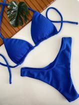 Conjunto Biquini Feminino Cortininha Com Bojo Removível e Calçinha Asa Delta Premium Várias Cores