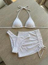 Conjunto Biquíni Feminino Cortininha Com Saia Ajustável Conjunto Biquíni Feminino Cortininha Com Saia Ajustável