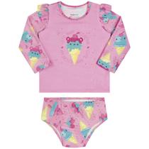 Conjunto Biquini Infantil Camiseta Calcinha Kamylus R 53715 Conjunto Biquini Infantil Camiseta Calcinha Kamylus R 53715