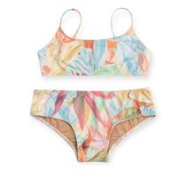 Conjunto biquíni infantil proteção uv estampa aquarela off white Conjunto biquíni infantil proteção uv estampa aquarela off white