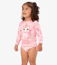 Conjunto Bíquini Infantil Proteção UV Rovi Kids Rosa Conjunto Bíquini Infantil Proteção UV Rovi Kids Rosa