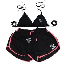 Conjunto Biquíni Meia Taça Refletivo + Short Tactel Conjunto Biquíni Meia Taça Refletivo + Short Tactel