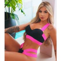 Conjunto Biquini Neon Modelo Gringa Bojo Fio Duplo Forrado