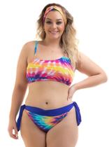 Conjunto Biquíni Plus Size Estampa Tie Dye - Acqua Rosa