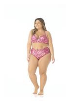 Conjunto Biquíni Plus Size Reforçado Liso E Estampado Conjunto Biquíni Plus Size Reforçado Liso E Estampado