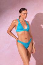 Conjunto biquíni triângulo azul beleza pura Conjunto biquíni triângulo azul beleza pura