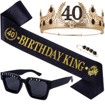 Conjunto Birthday King Bravo West 40th Birthday para homens, 3 unidades
