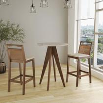 Conjunto Bistrô 1 Mesa 2 Banquetas Rattan Conjunto Bistrô 1 Mesa 2 Banquetas Rattan