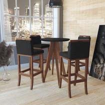 Conjunto Bistrô 1 Mesa 4 Banquetas Alta Londres