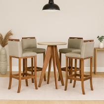 Conjunto Bistrô 1 Mesa com 4 Banquetas Altas Londres