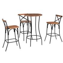 Conjunto Bistrô com 3 Banquetas Laís Artluxo