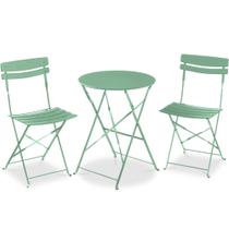 Conjunto Bistro Mejor Elección Productos 3 Piezas Acero Plegable Salvia