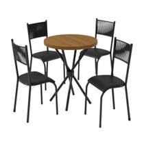 Conjunto Bistrô Paonanda Mariana 4 Lugares Preto Galaxy Conjunto Bistrô Paonanda Mariana 4 Lugares Preto Galaxy