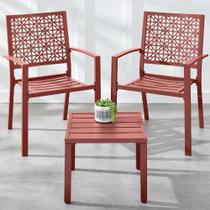 Conjunto Bistrô para Área Externa Best Choice Terra Cotta em Aço, 3 Peças Conjunto Bistrô para Área Externa Best Choice Terra Cotta em Aço, 3 Peças