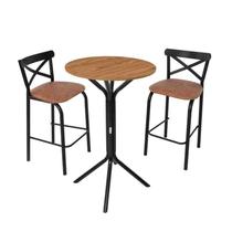 Conjunto Bistrô Paris Preto Fosco e Caramelo Ciplafe