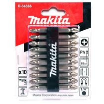 Conjunto Bit Phillips PH2 10 peças D-34366 Makita