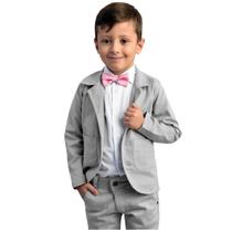 Conjunto Blazer, Camisa Manga Longa, Calça e Gravata Infantil Cores e Tamanhos