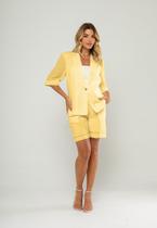 Conjunto Blazer Com Bermuda Amarelo Salvatore Conjunto Blazer Com Bermuda Amarelo Salvatore