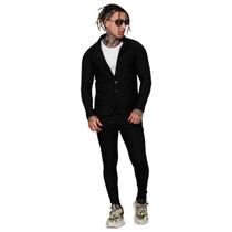 Conjunto Blazer e Calça Alfaiataria Slim Masculino Social Conjunto Blazer e Calça Alfaiataria Slim Masculino Social